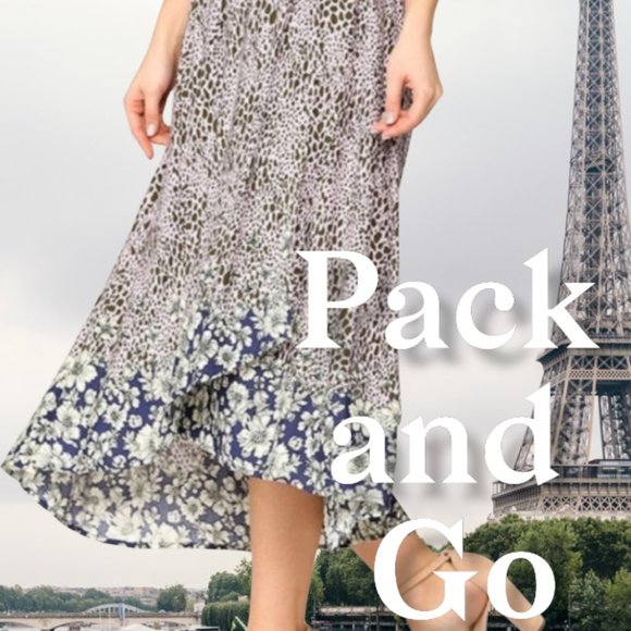 Pattern Mix SKIRT ~ Pale Lavender Animal Print o'e - Picture 3 of 14